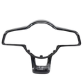 Vw golf 7 mk7 gti black glossy plastic steering wheel trim ring with sleek modern design visible from front side