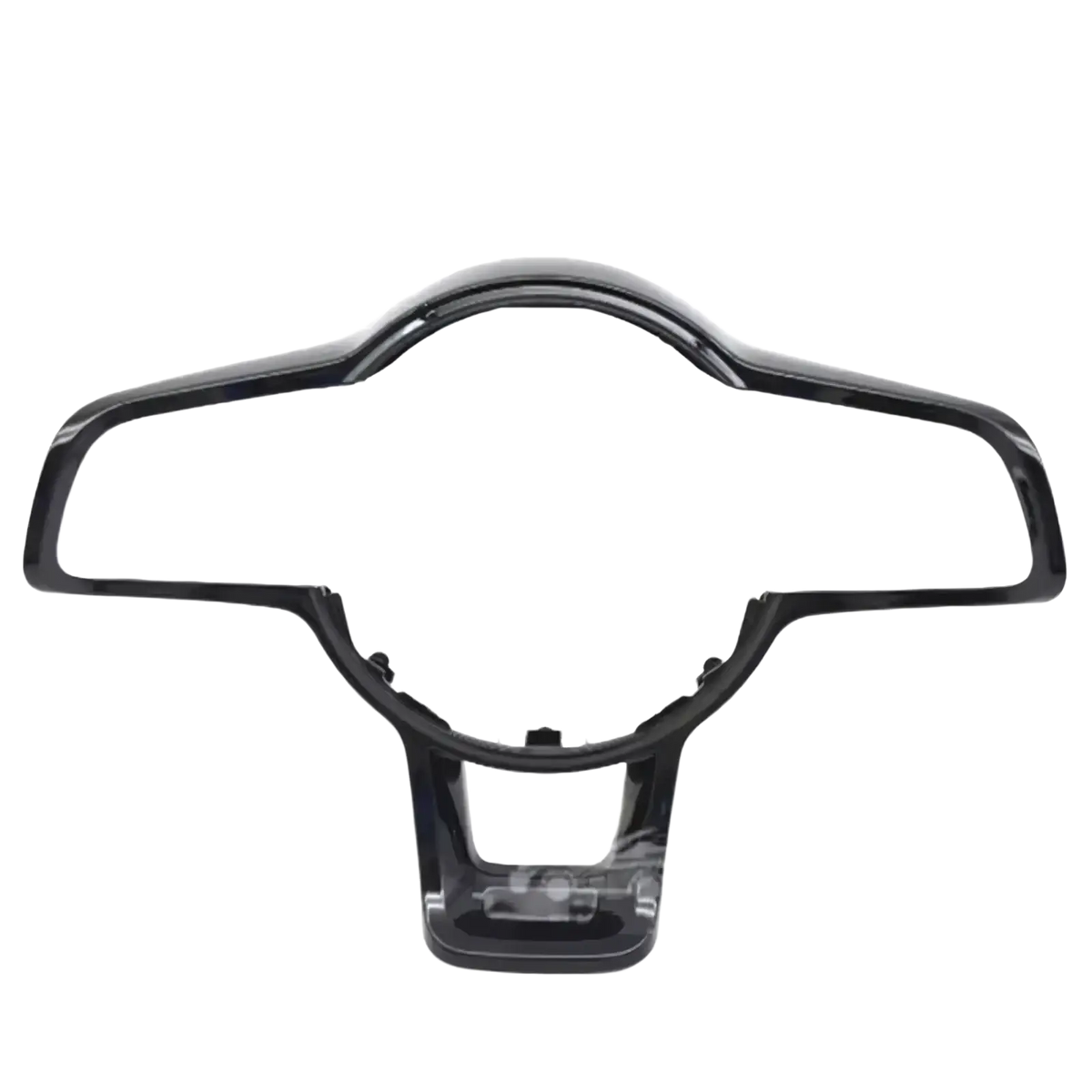 Vw golf 7 mk7 gti black glossy plastic steering wheel trim ring with sleek modern design visible from front side