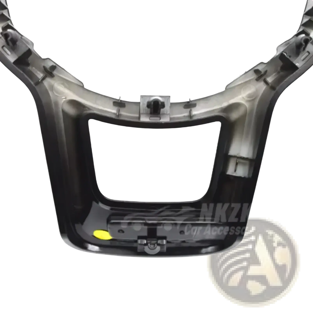 Black plastic vw golf 7 mk7 gti steering wheel trim and mirror housing dashboard frame with central bracket back view