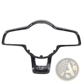Vw golf 7 mk7 gti black glossy plastic steering wheel trim ring with sleek modern design visible from front side