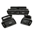 Vw passat b6 b7 front air vent replacement set black plastic vents with chrome trim and integrated control dials