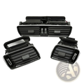 Vw passat b6 b7 front air vent replacement set black plastic vents with chrome trim and integrated control dials