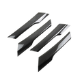 Vw tiguan 2008-2016 carbon door handle trim with black carbon fiber textured glossy finish interior pieces