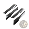 Vw tiguan 2008-2016 carbon door handle trim with black carbon fiber textured glossy finish interior pieces