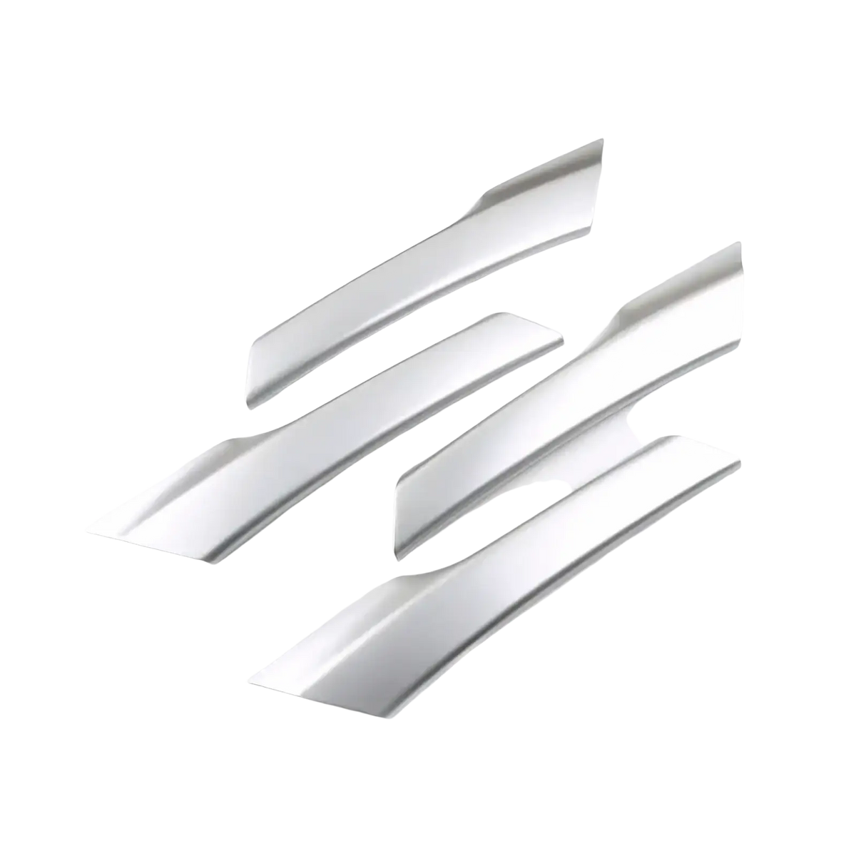 Set of four chrome-finished car door handle trim covers with angular design for VW Tiguan 2008-2016 carbon model