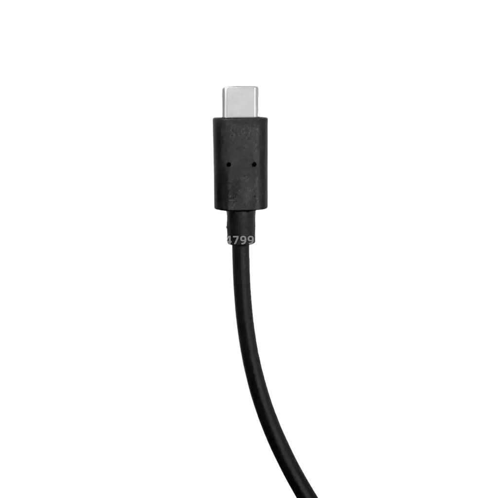 Black walkie talkie usb-c charging cable with matte finish and metallic connector for Motorola devices