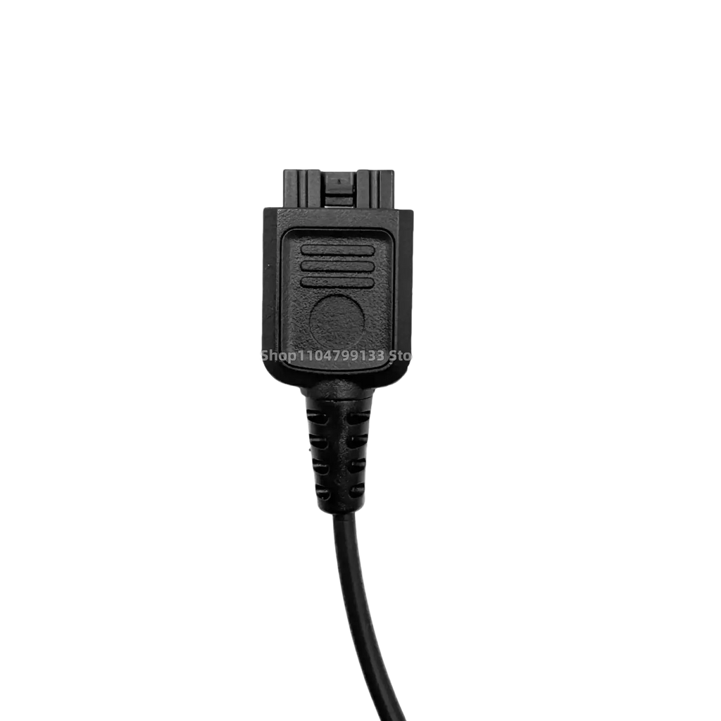 Black plastic walkie talkie usb-c charging connector with textured grip and rectangular shape for Motorola devices