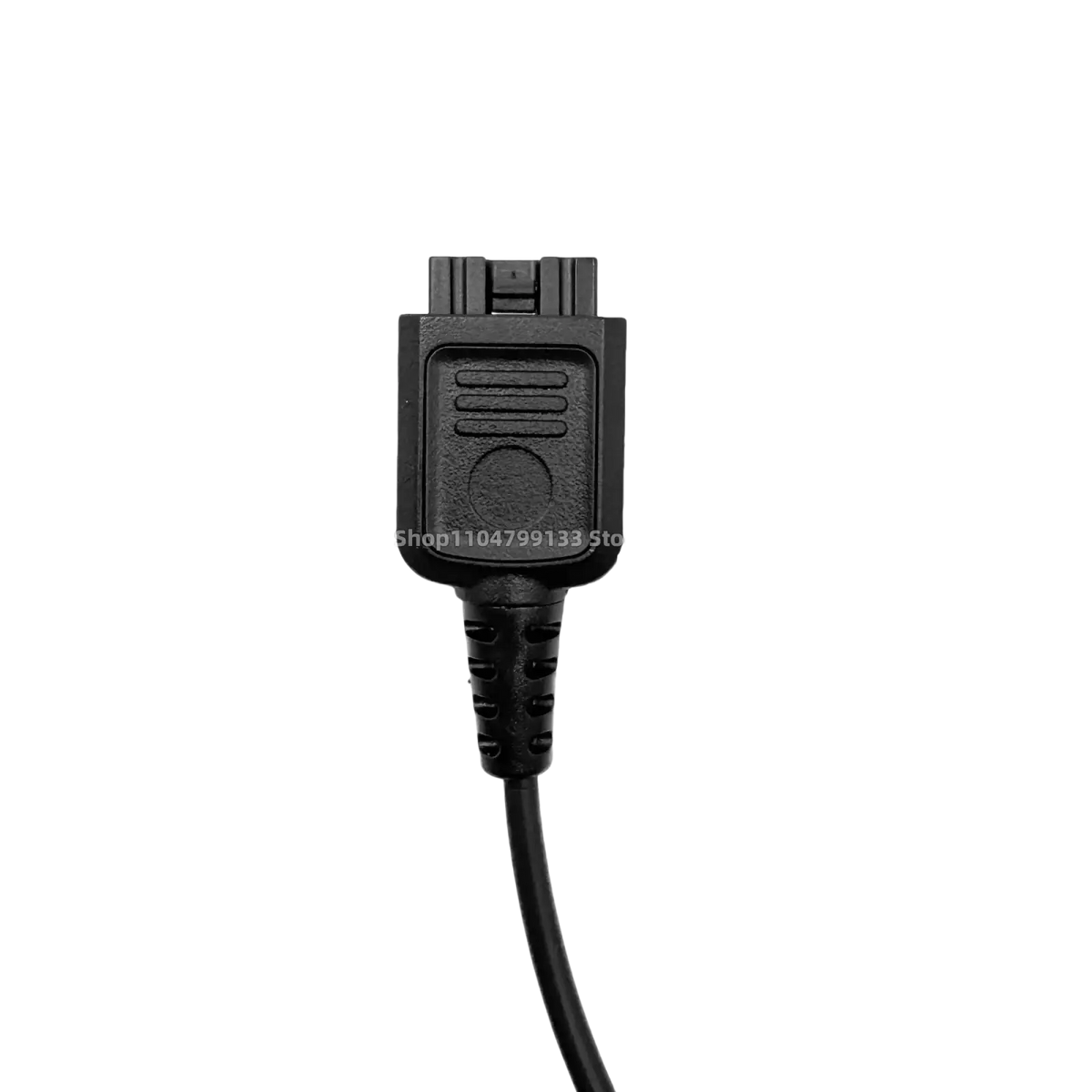 Black plastic walkie talkie usb-c charging connector with textured grip and rectangular shape for Motorola devices