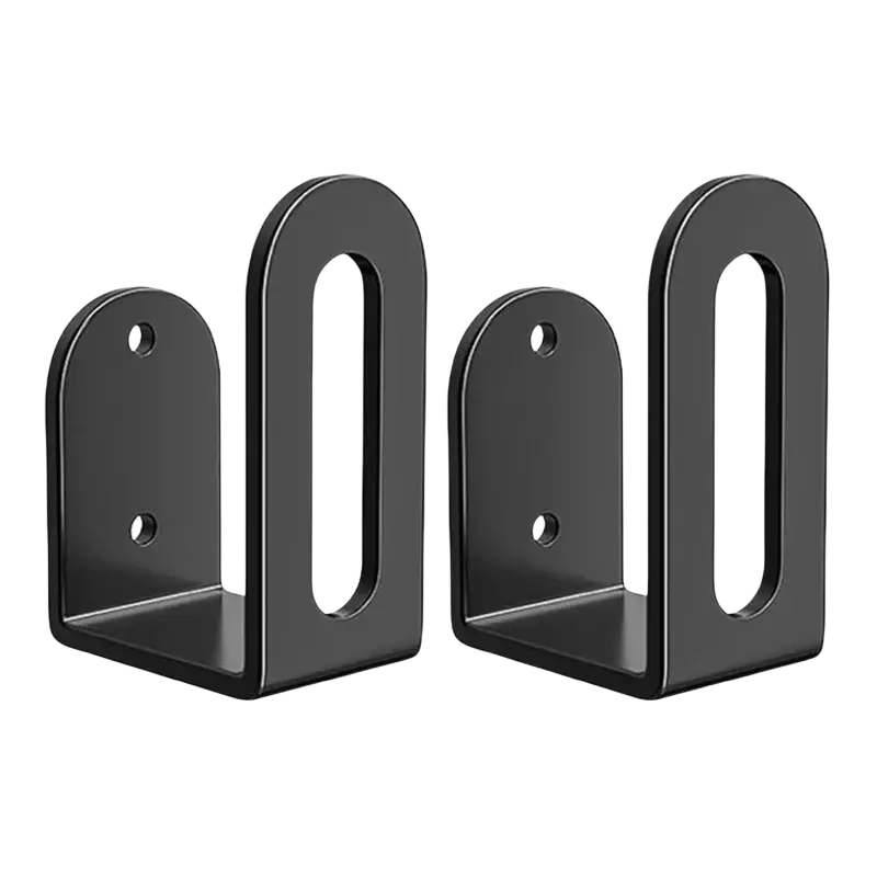 Black metal wall-mounted router storage box with heat dissipation features a sleek minimalist design and box wall mount