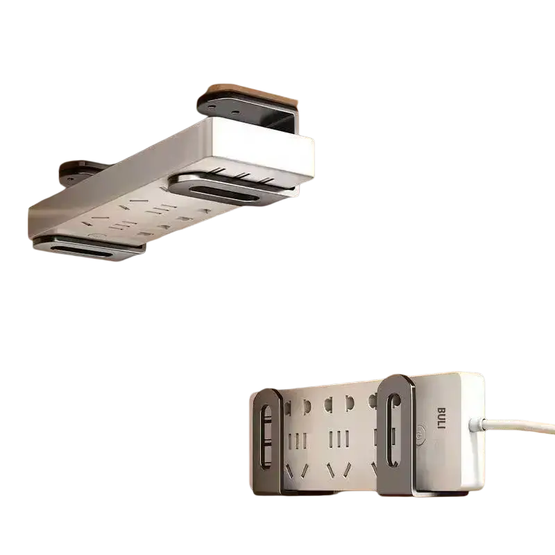 White and silver bull brand wall-mounted power strip with multiple outlets and usb ports for heat dissipation box wall use