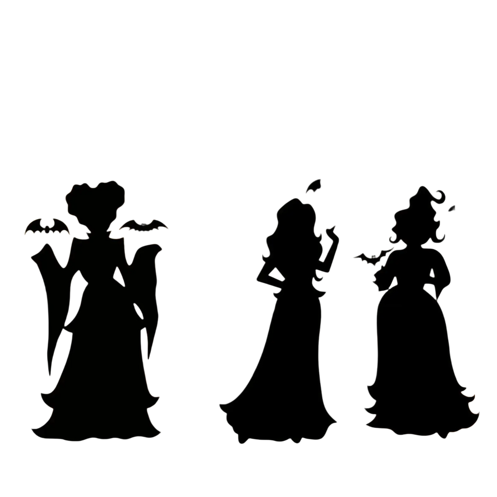 Black halloween-themed wall stickers with witch silhouettes, glowing cat eyes, and bats for living room windows
