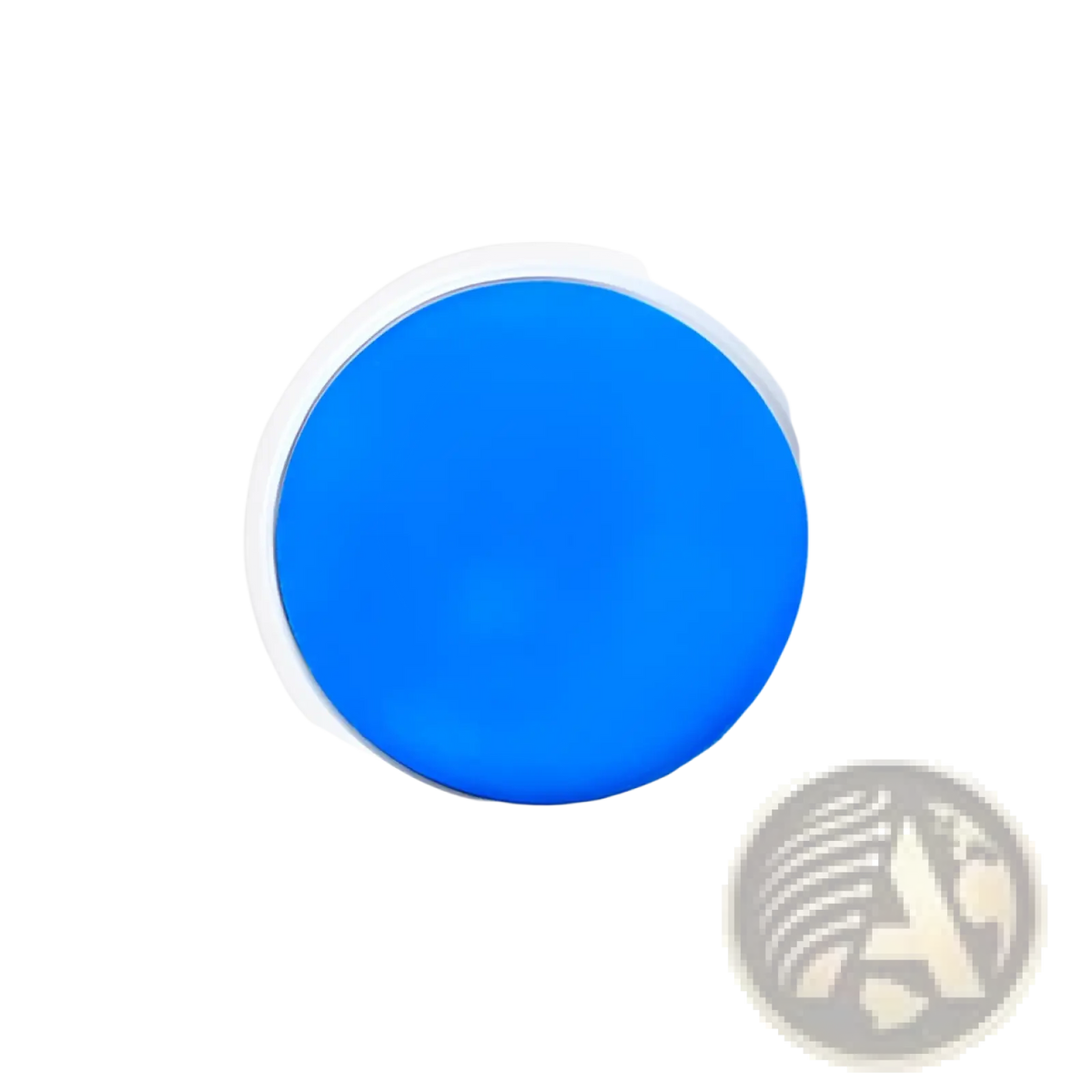 Bright blue washable finger paint pad in a white circular container non-toxic rainbow inkpad for safe use