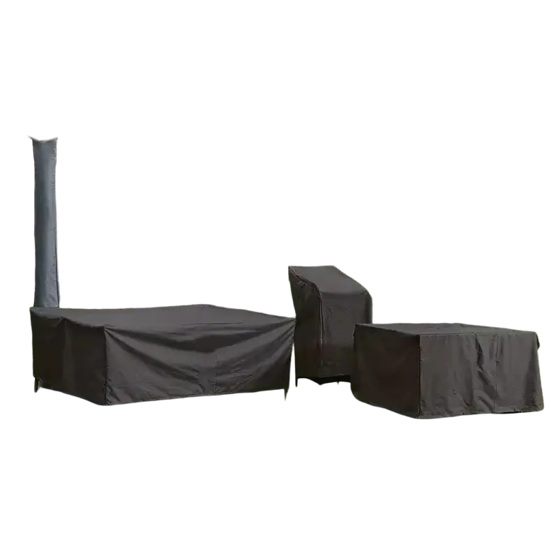 Black outdoor furniture covers made of durable waterproof 210d fabric with l w h dimensions contact customer service for info