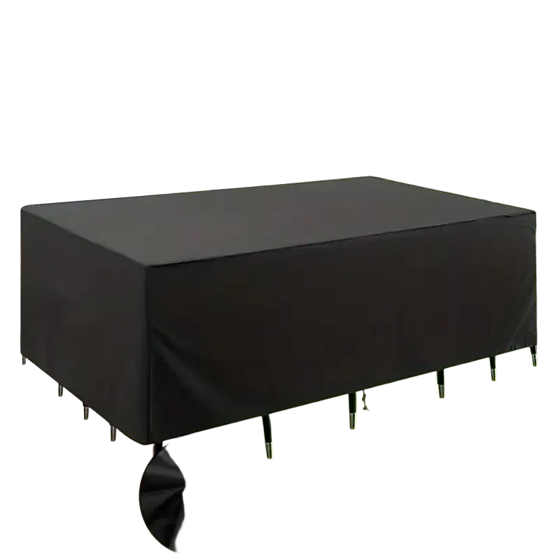 Waterproof 210d outdoor patio furniture cover in black with reinforced seams and matching storage bag for l w h use contact customer service for details