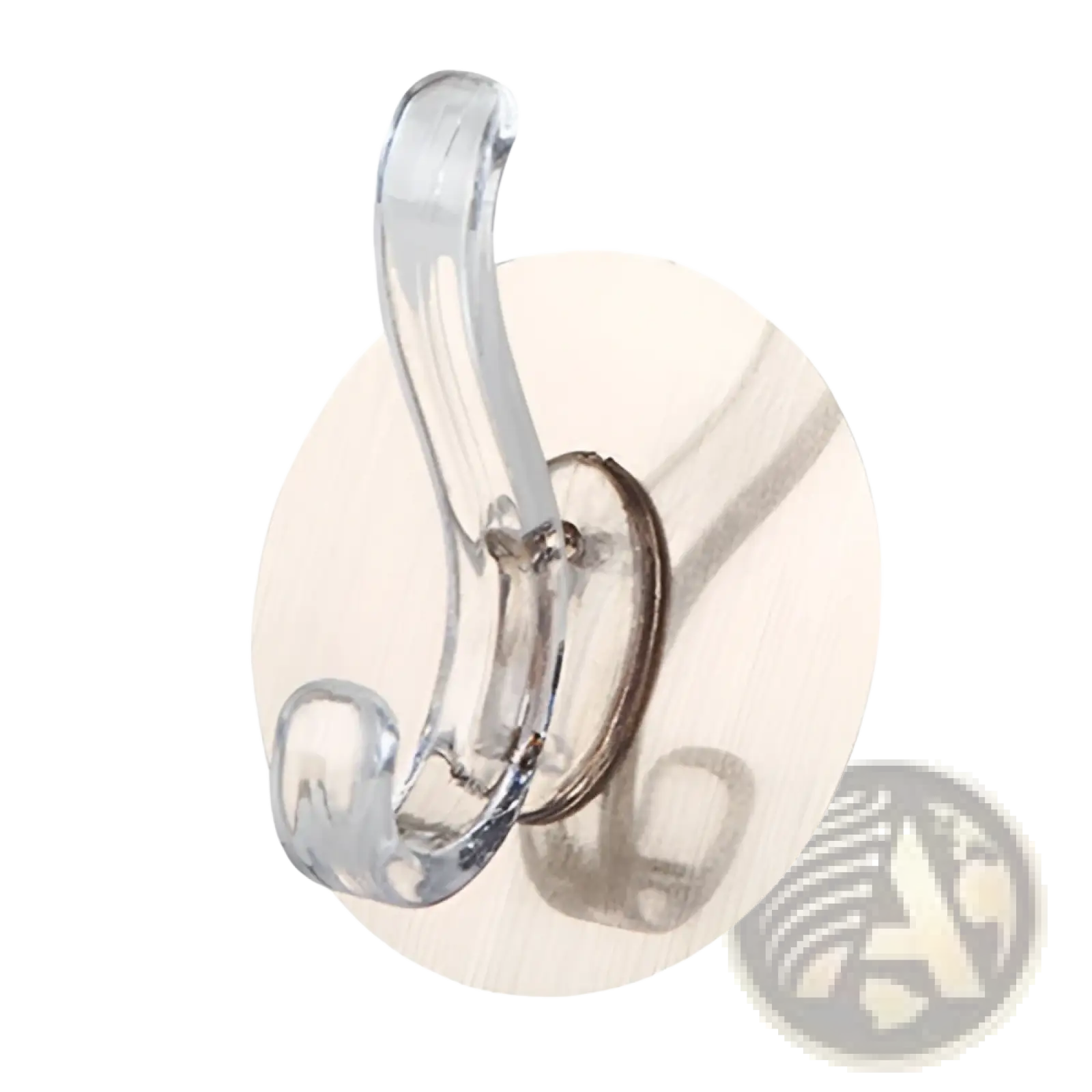 Clear plastic suction cup hook 6cm tall with waterproof adhesive and metallic j hook for wall mounting