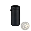 Black pu leather large zippered case 23cm tall 8cm wide for waterproof bicycle tool storage bottle and cage kit