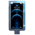 Transparent blue waterproof bike phone pouch with white suction cups for secure outdoor use in a 5 pack set
