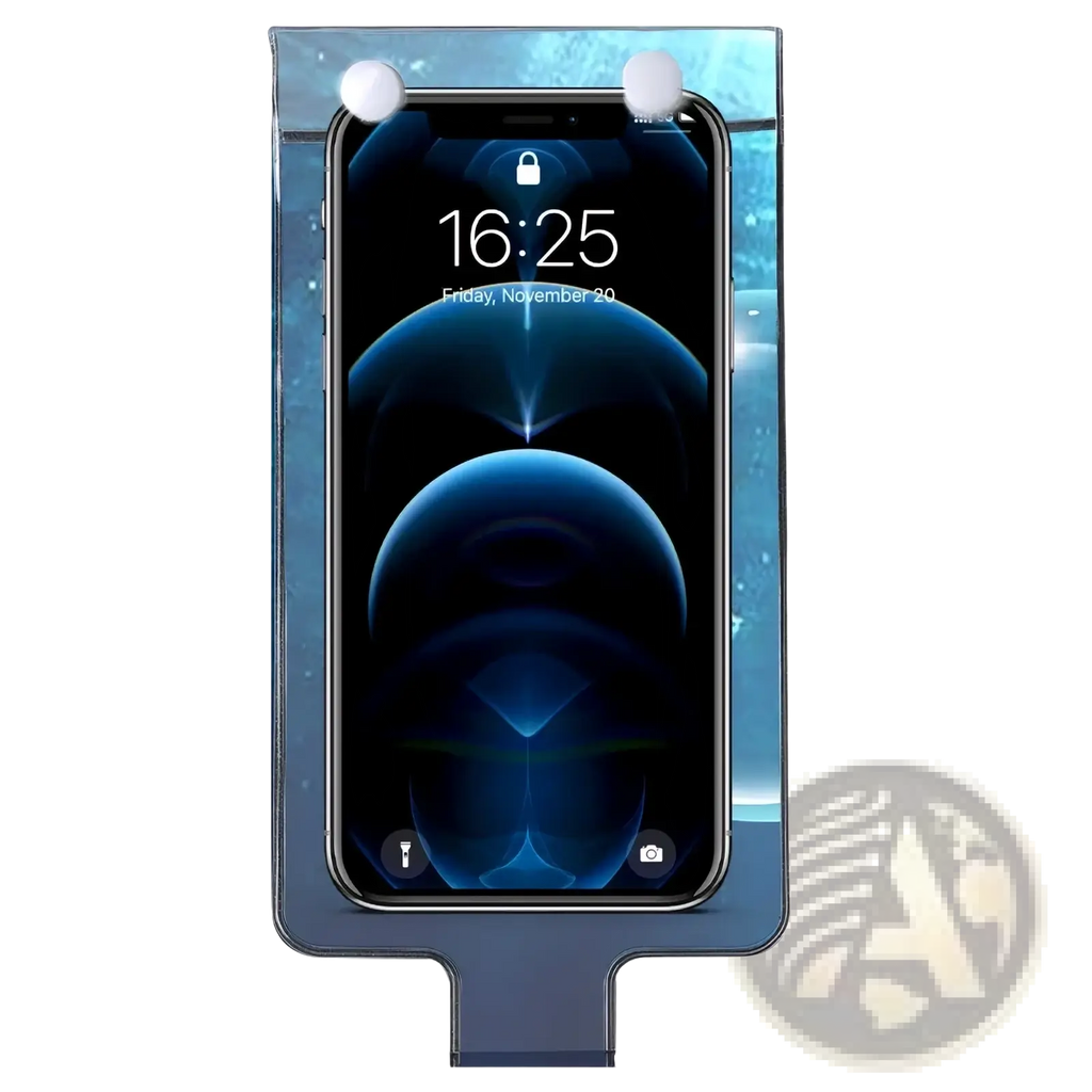 Transparent blue waterproof bike phone pouch with white suction cups for secure outdoor use in a 5 pack set