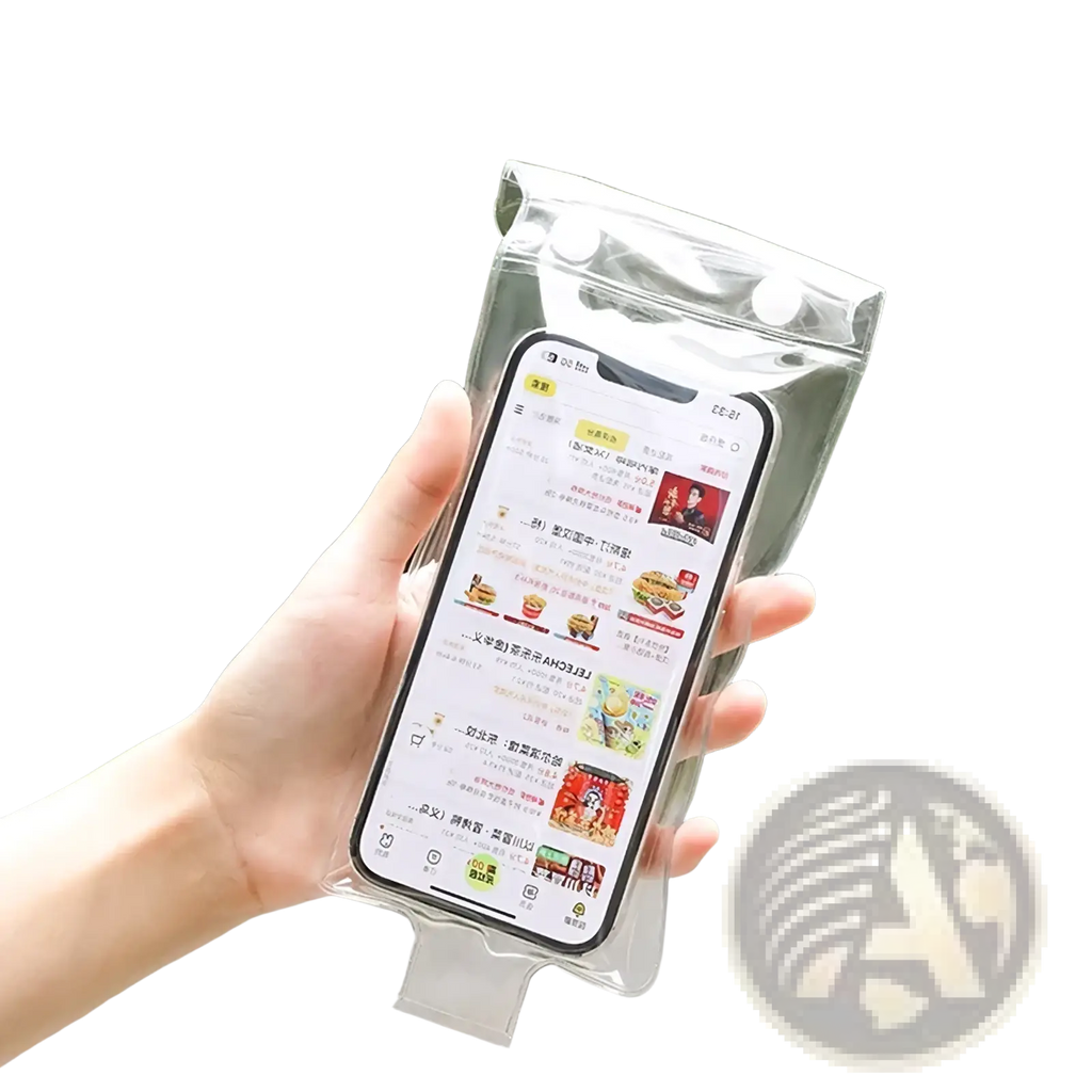 Transparent waterproof pocket design rechargeable clamp bracket for smartphones in a waterproof bike phone pouch 5 pack