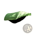 Waterproof camping hammock with mosquito net in green and black two-layer design with a waterproof outer shell for outdoor use