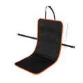 Black and orange waterproof dog car seat cover with adjustable straps for secure fit and pet protection in vehicles