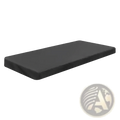Black rectangular waterproof folding treadmill cover with smooth slightly textured fabric surface for dust protection
