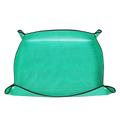 Waterproof gardening repotting mat in green mesh with black trim and reinforced corners measuring 50x50cm