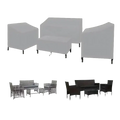 Gray waterproof outdoor furniture covers 4-piece set protecting outdoor furniture with durable protective fabric