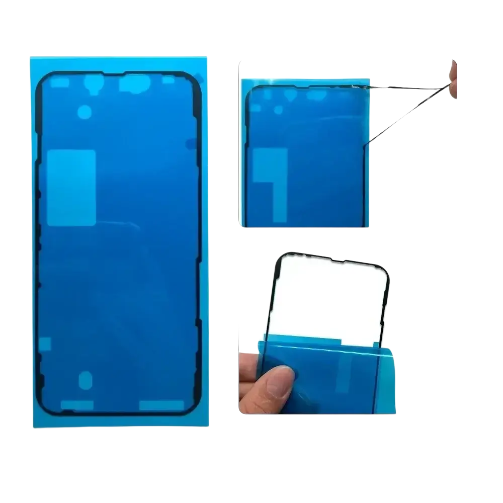 Blue adhesive waterproof seal sticker film for iphone 16 15 14 pro max smartphone screen replacement