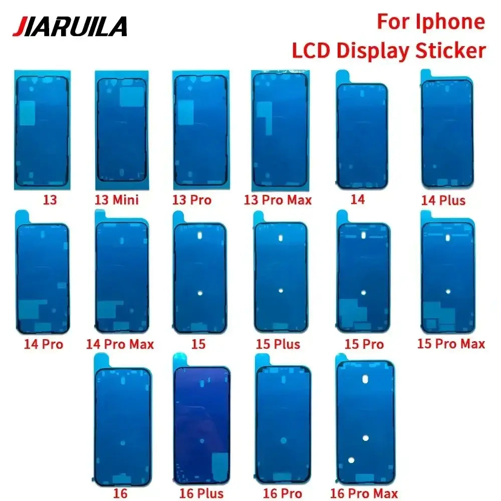 Blue lcd display waterproof seal sticker for iphone 16 15 14 pro max ensuring durable waterproof protection