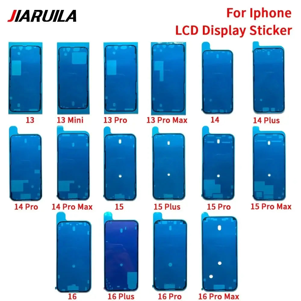 Blue lcd display waterproof seal sticker for iphone pro max plus mini adhesive lcd replacement part