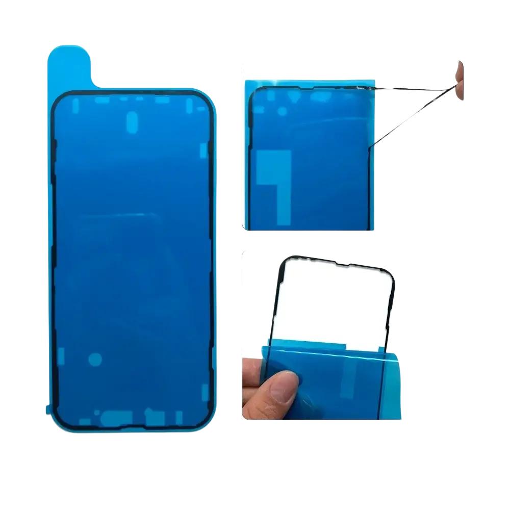Blue protective screen film featuring waterproof seal sticker for iphone 14 pro max plus mini adhesive lcd protection