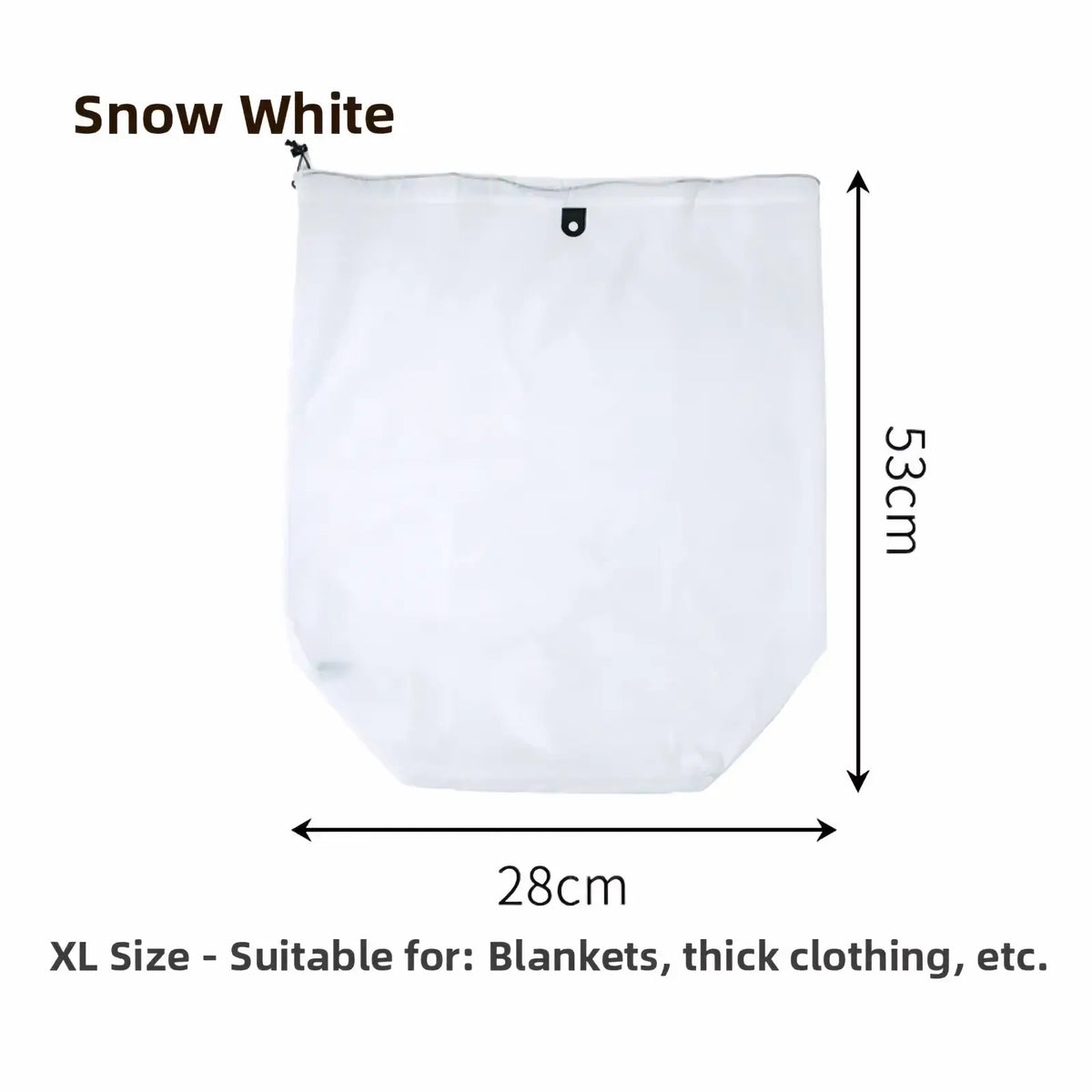 Snow white xl laundry bag 53cm tall 28cm wide waterproof travel toiletry bag lightweight organizer