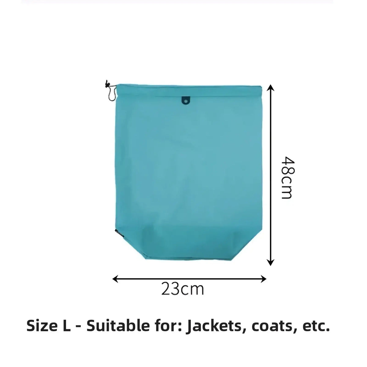 Teal lightweight mesh laundry bag with drawstring closure and reinforced corners for waterproof travel toiletry organization