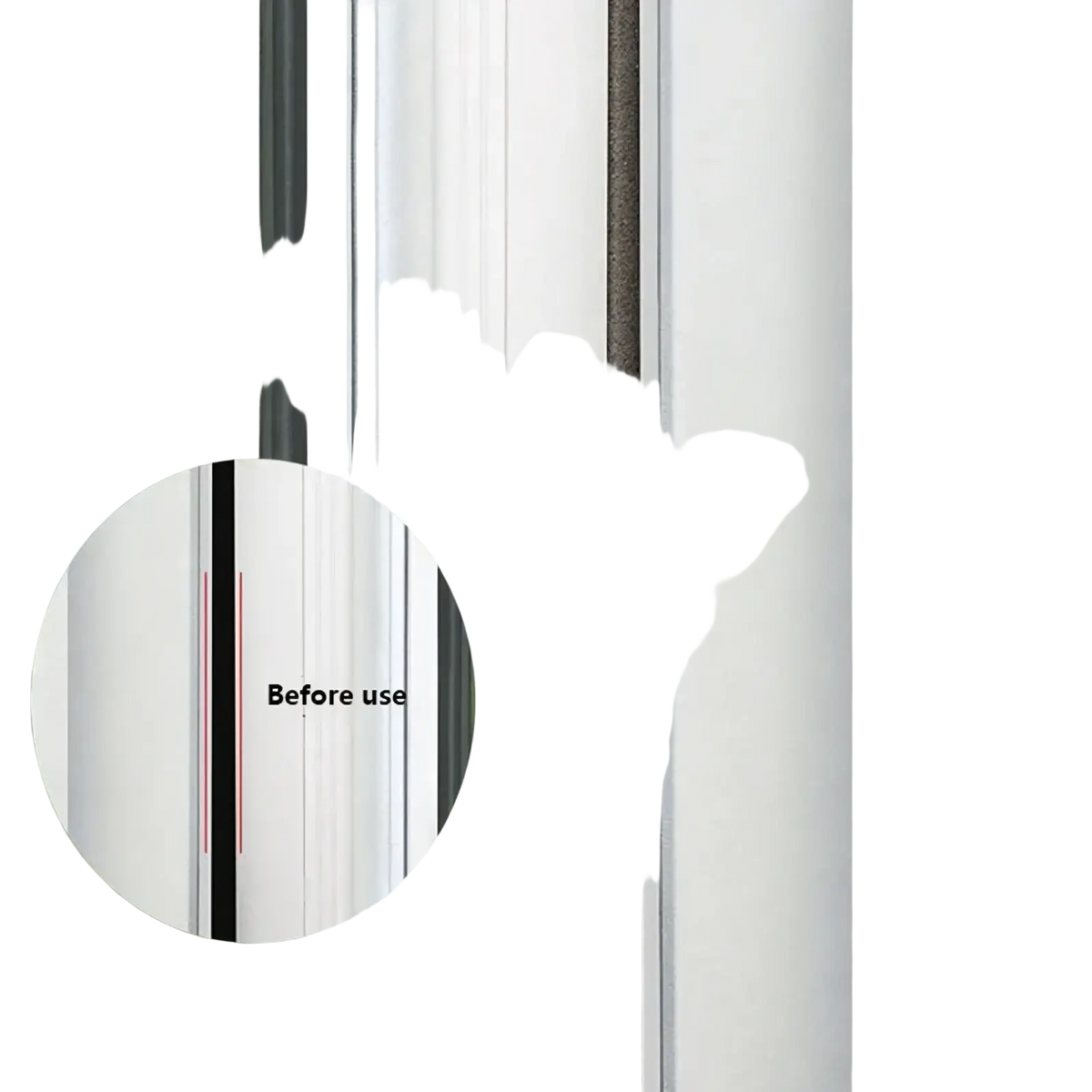 Black rubber weather stripping foam tape for doors and windows used as a seal for window frames