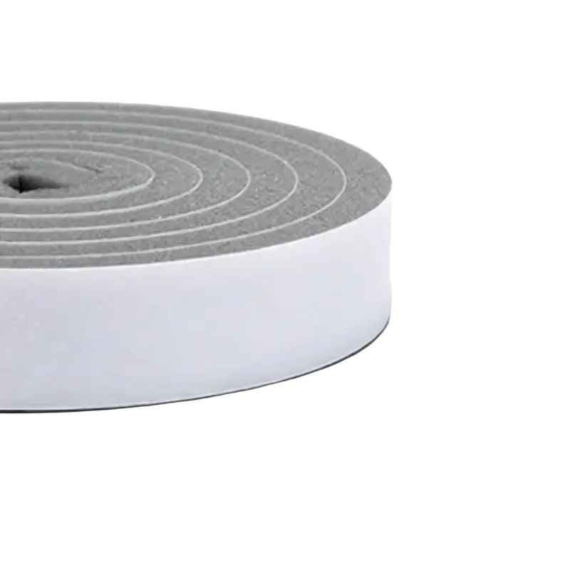 Grey foam adhesive weather stripping tape 30mm height 200cm long for doors and windows sealing
