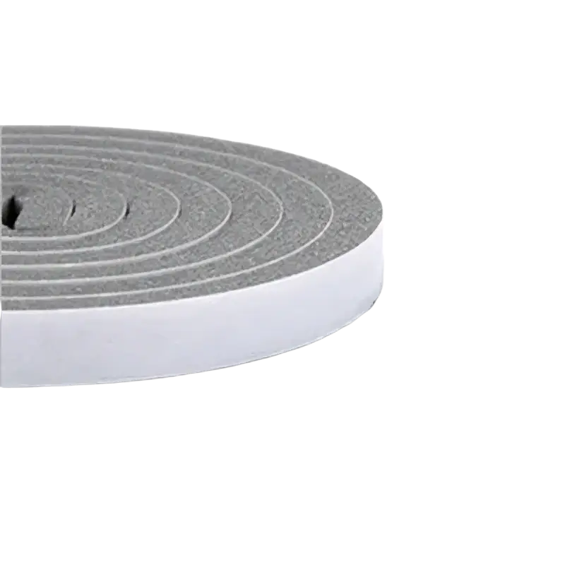 Grey foam weather stripping tape 15mm wide 200cm long adhesive strip for doors and windows sealing
