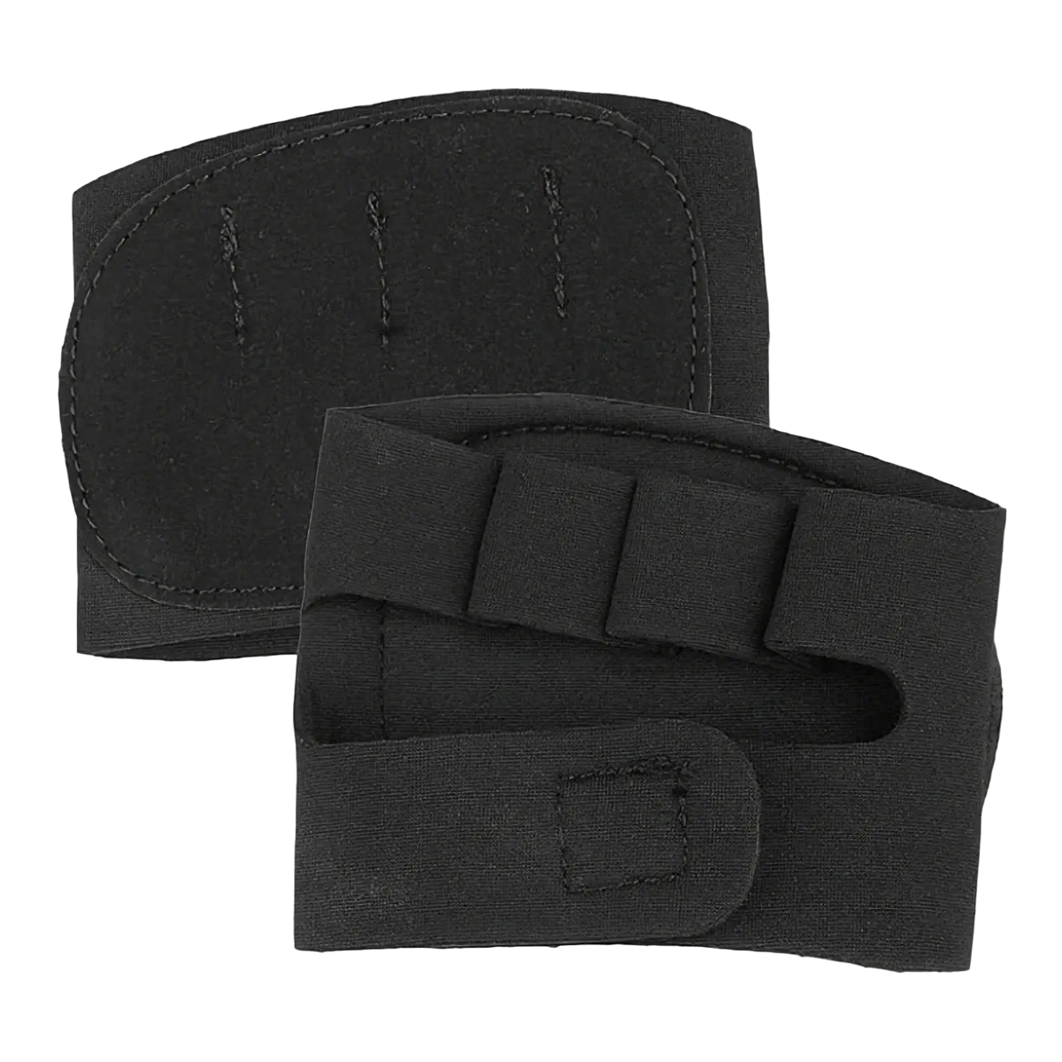 Black tactical elbow pads with adjustable straps and reinforced stitching for weight lifting gloves for women and men