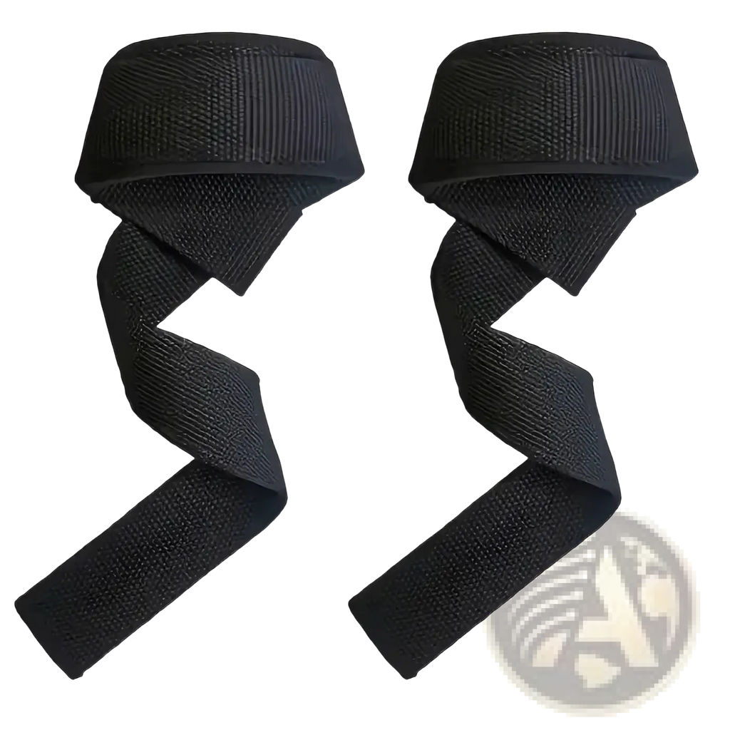 Black textured grip weight lifting straps padded wrist wraps designed for athletic use and support