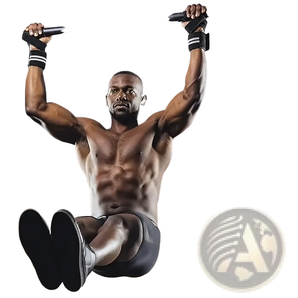 Black and white padded wrist wraps with textured grip design for weight lifting straps providing secure support