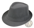 Black fedora hat with structured crown and wide brim made of fabric in white fedora hat retro british style men’s headwear