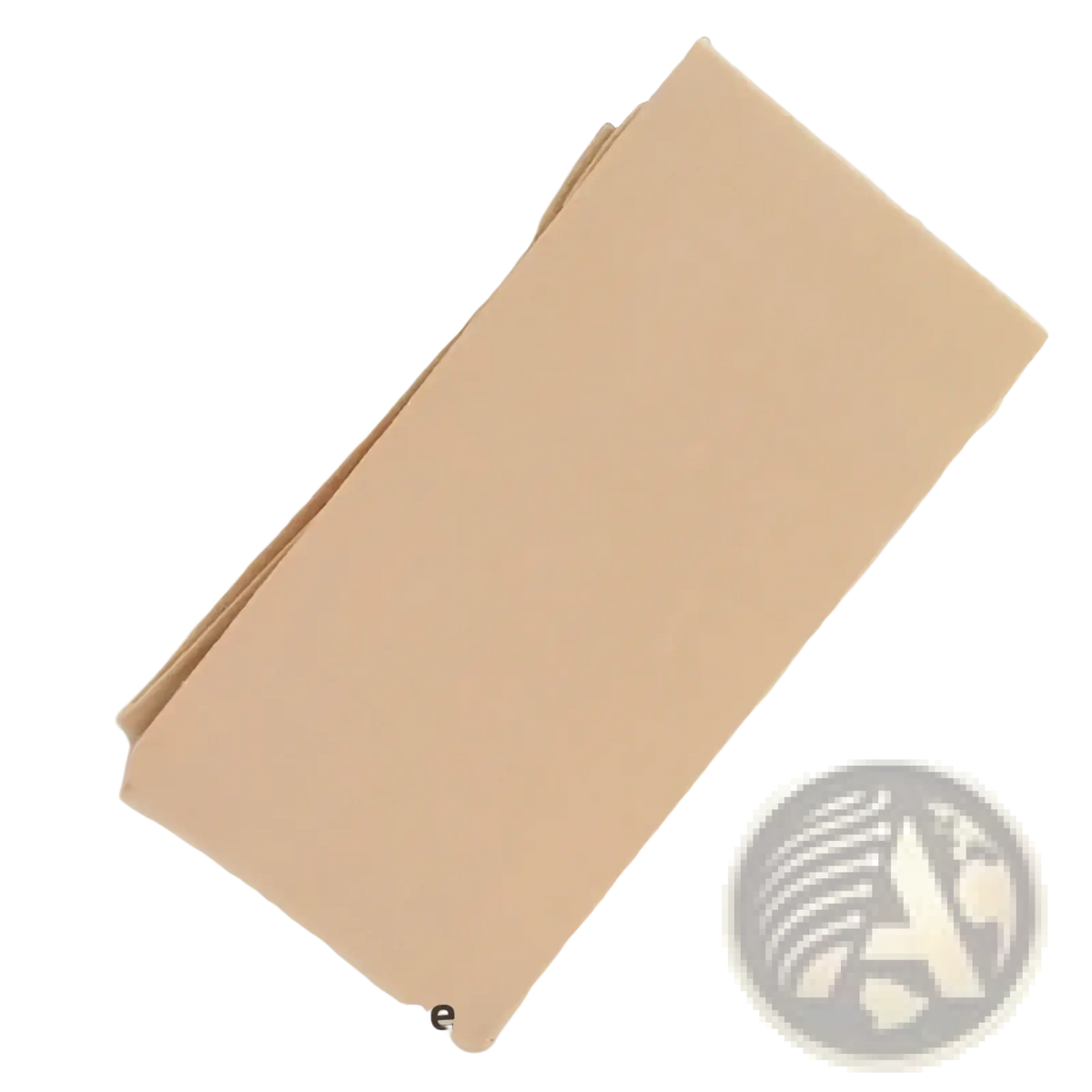 A stack of natural skin tone white fleece lined thermal leggings for women with a soft smooth texture neatly folded