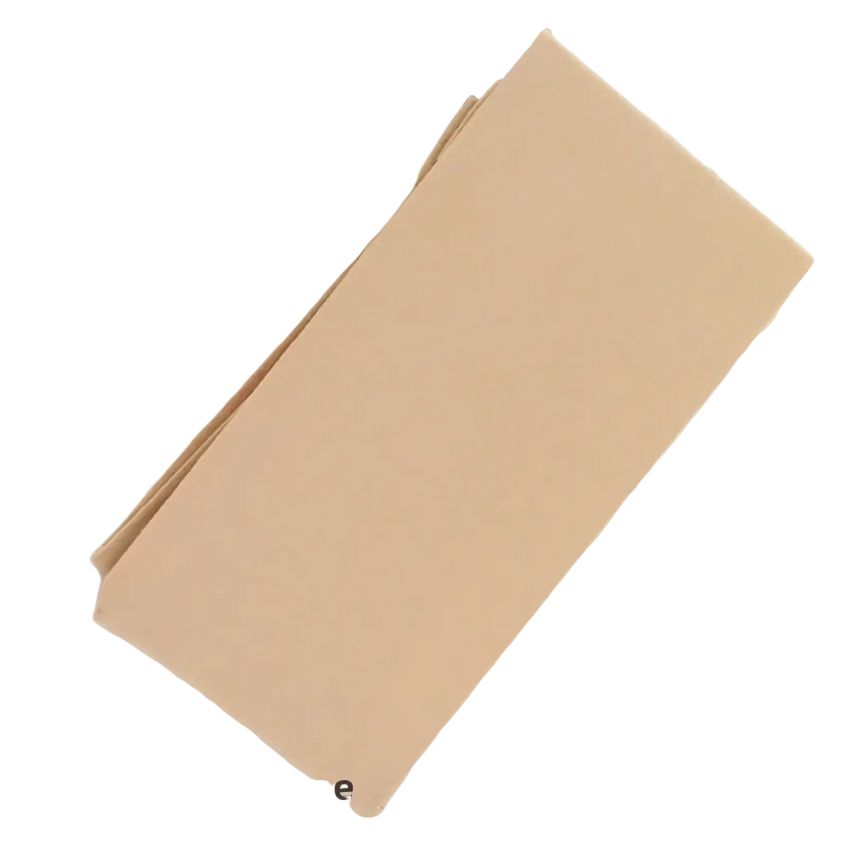A stack of natural skin tone white fleece lined thermal leggings for women with a soft smooth texture neatly folded