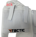 White tactical pouch with elastic black straps and ztactic logo patch designed for durable gear storage