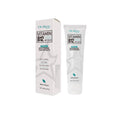 White tube of Oralbee whitening toothpaste with vitamin B12 and mint flavor featuring a subtle star pattern