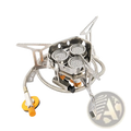 Widesea portable 3-burner camping gas stove silver stainless steel with yellow gas regulator for outdoor cooking
