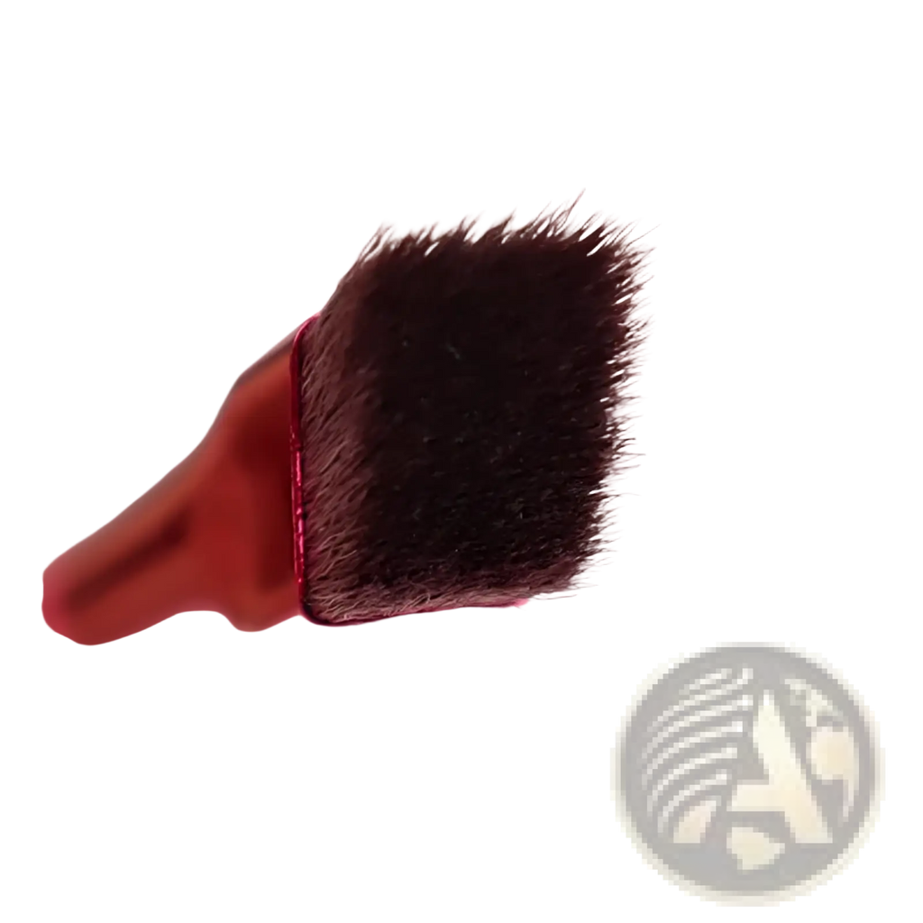 Wild eyebrow brush 3d stereoscopic makeup tool with dense dark brown bristles and glossy red square handle