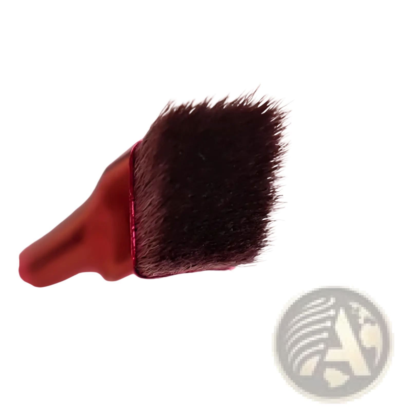 Wild eyebrow brush 3d stereoscopic makeup tool with dense dark brown bristles and glossy red square handle