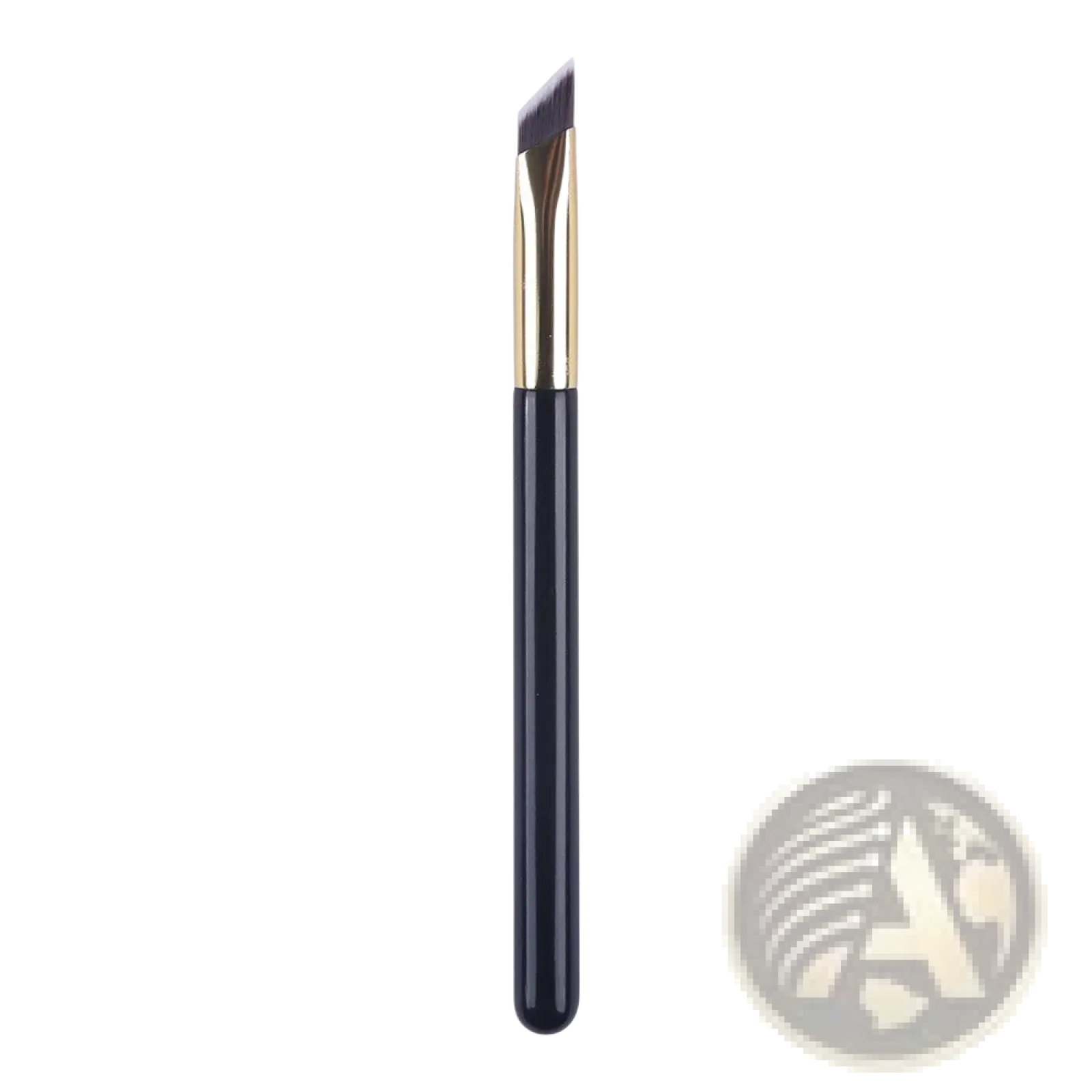 Wild eyebrow brush 3d stereoscopic makeup tool sleek black and gold angled brush with fine tapered tip for precision use