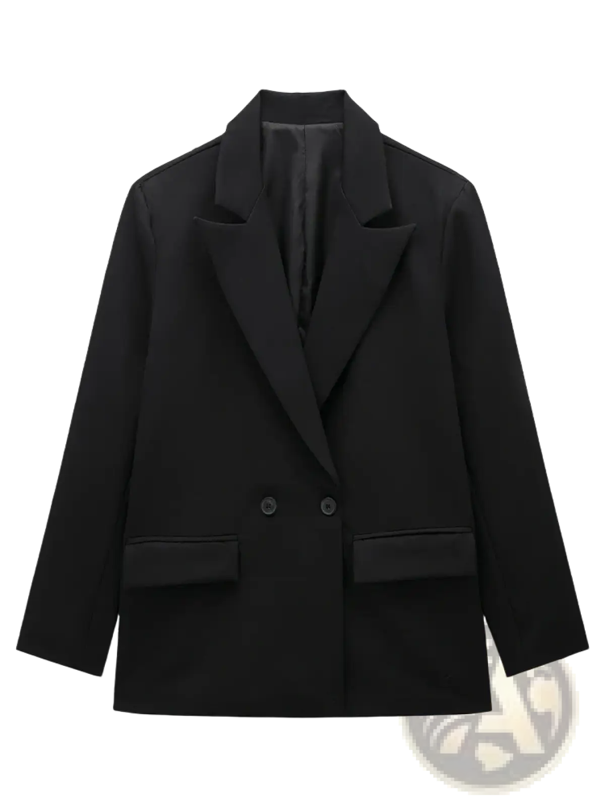 Black Willshela double breasted blazer with sleek tailored fit and classic notched lapels for formal wear